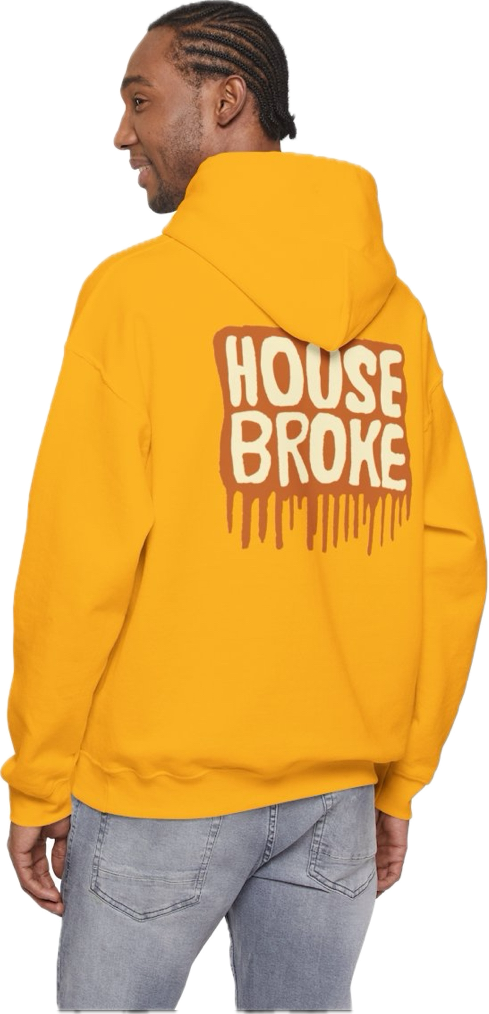 Housebroke hoodie featuring the Housebroke character
